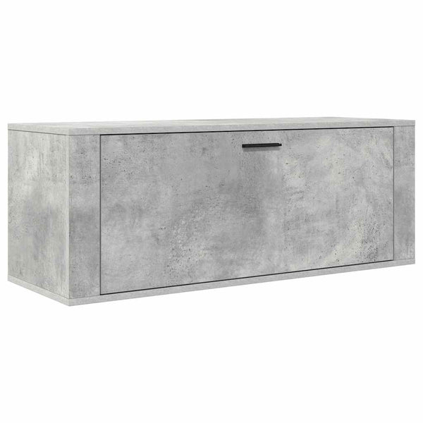 Wand-Schuhschrank Betongrau 100 cm