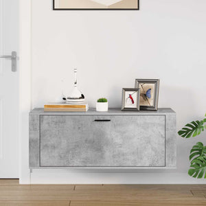 Wand-Schuhschrank Betongrau 100 cm