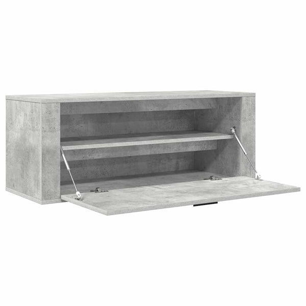 Wand-Schuhschrank Betongrau 100 cm