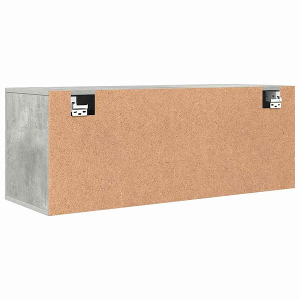 Wand-Schuhschrank Betongrau 100 cm
