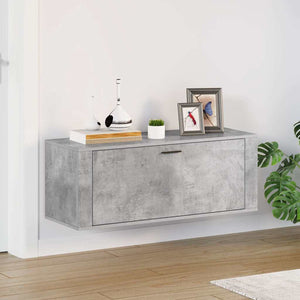 Wand-Schuhschrank Betongrau 100 cm