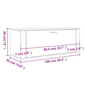 Wand-Schuhschrank Räuchereiche 100 cm
