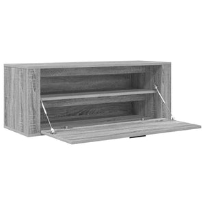 Wand-Schuhschrank Grau Sonoma 100 cm