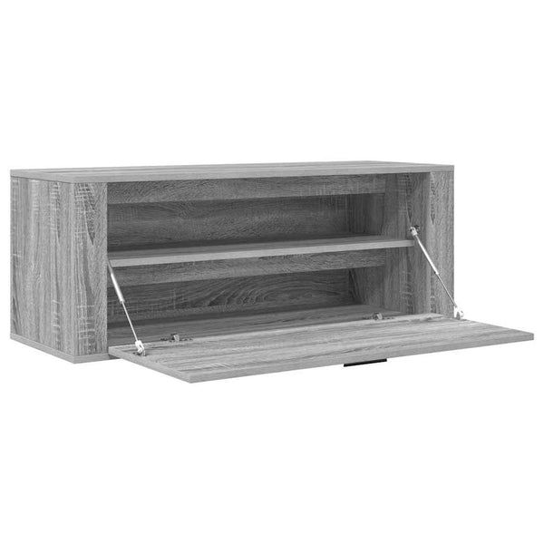 Wand-Schuhschrank Grau Sonoma 100 cm
