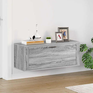 Wand-Schuhschrank Grau Sonoma 100 cm