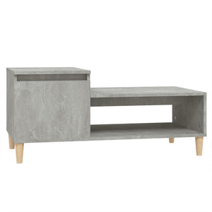 Betongrauer Couchtisch 100x50 cm