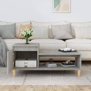 Betongrauer Couchtisch 100x50 cm