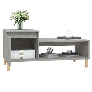 Betongrauer Couchtisch 100x50 cm