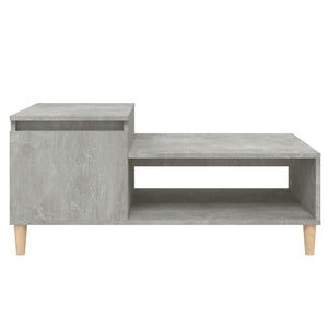 Betongrauer Couchtisch 100x50 cm