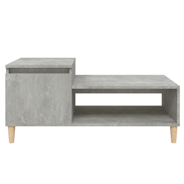Betongrauer Couchtisch 100x50 cm