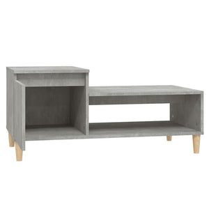 Betongrauer Couchtisch 100x50 cm