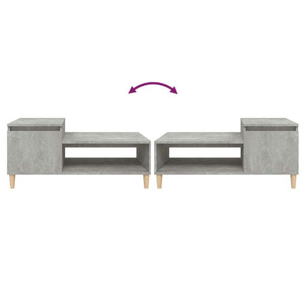 Betongrauer Couchtisch 100x50 cm
