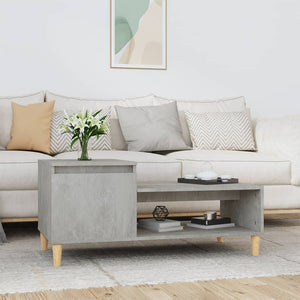 Betongrauer Couchtisch 100x50 cm