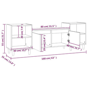 TV-Schrank Braun Eichen-Optik 160 cm