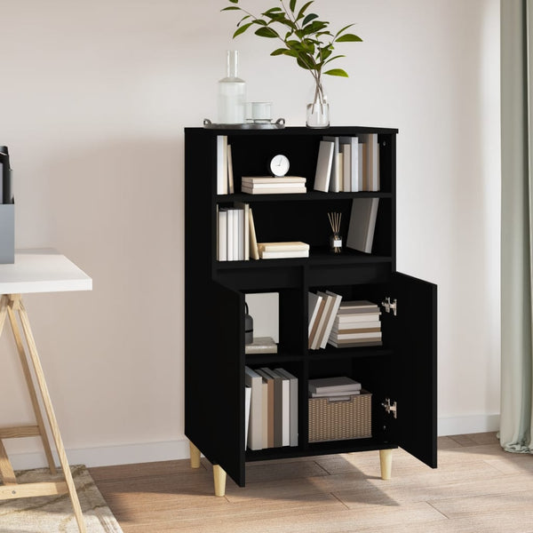 Schwarzes Highboard 60x36x110 cm