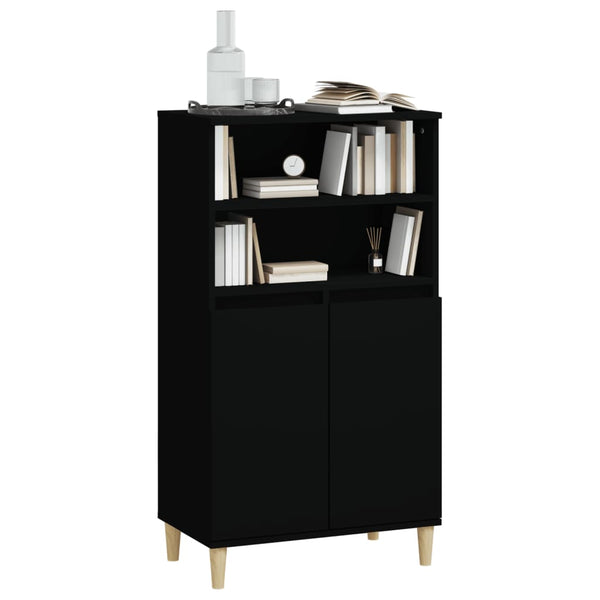 Schwarzes Highboard 60x36x110 cm