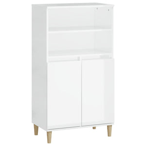 Highboard Weiß Hochglanz 60x36x110 cm