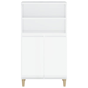 Highboard Weiß Hochglanz 60x36x110 cm