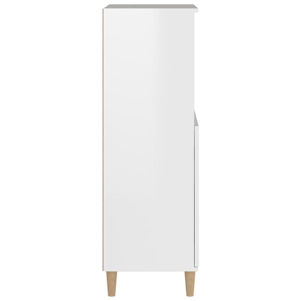 Highboard Weiß Hochglanz 60x36x110 cm