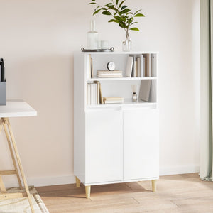 Highboard Weiß Hochglanz 60x36x110 cm