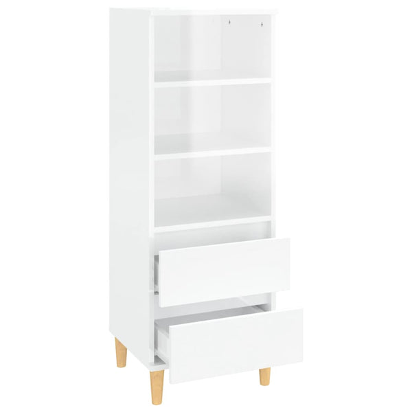 Hochglanz Highboard Weiß 40x36x110 cm