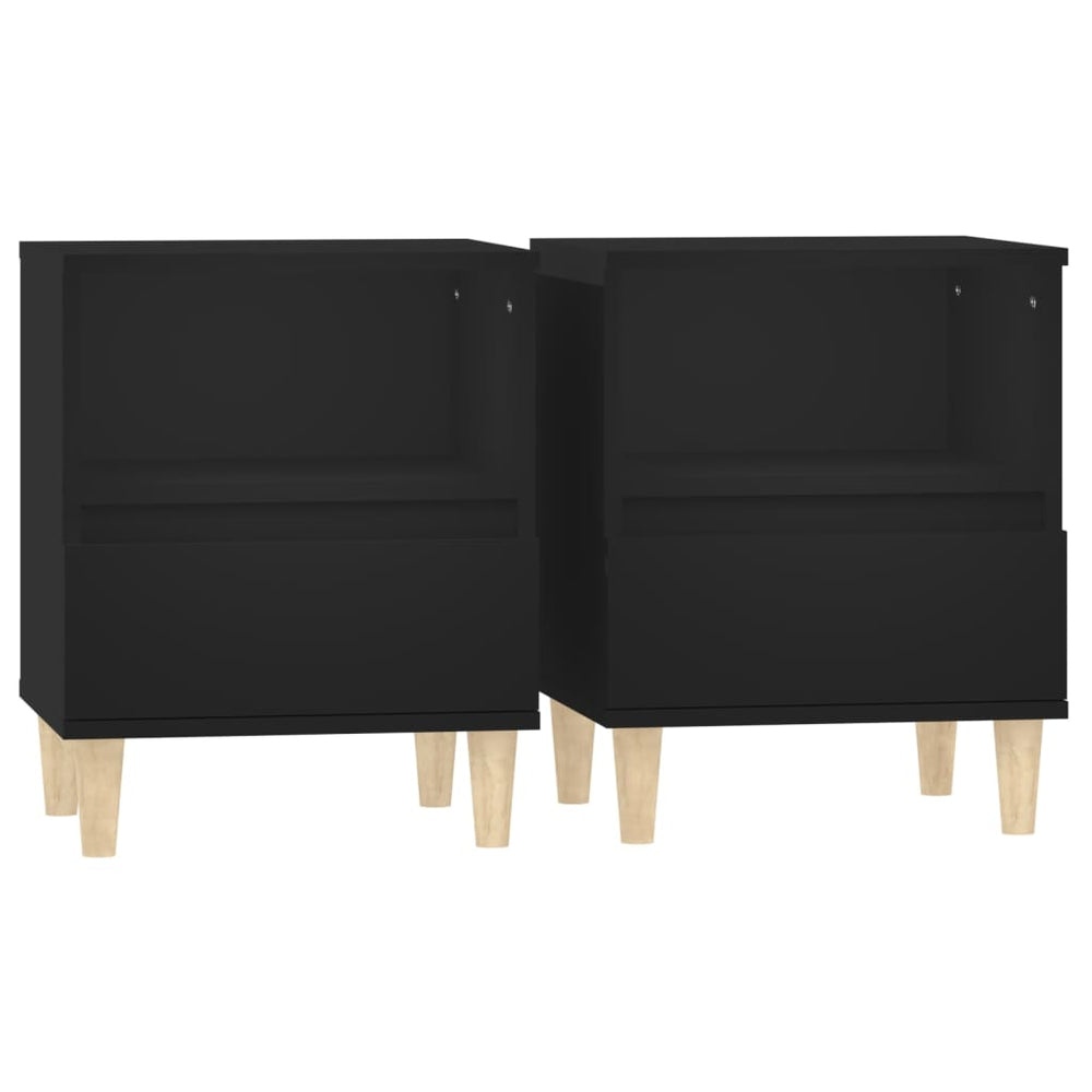 Schwarze Nachttische 2er Set 40x35x50 cm