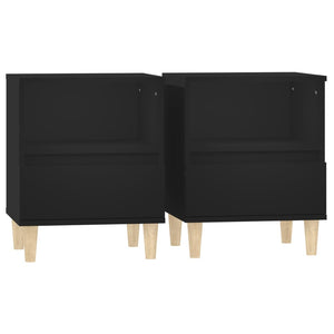 Schwarze Nachttische 2er Set 40x35x50 cm
