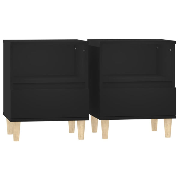 Schwarze Nachttische 2er Set 40x35x50 cm