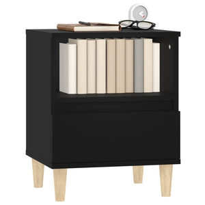 Schwarze Nachttische 2er Set 40x35x50 cm
