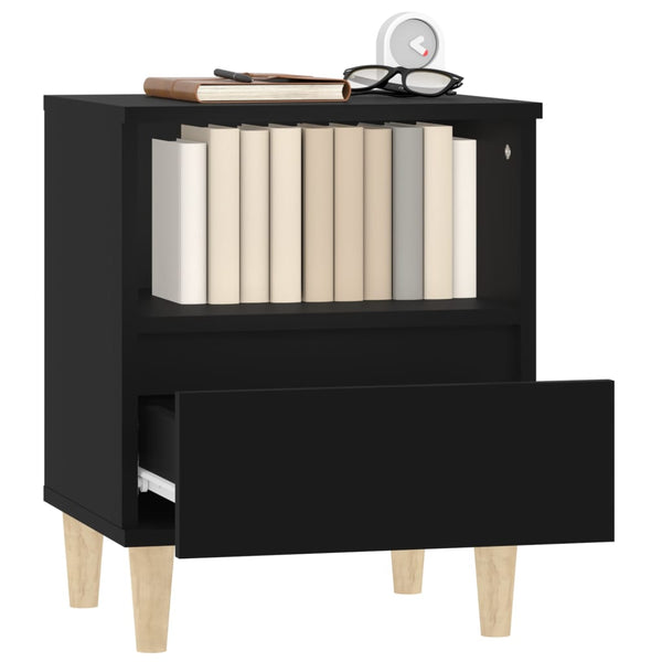 Schwarze Nachttische 2er Set 40x35x50 cm