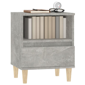 Nachttische 2er Set Betongrau 40x35x50 cm
