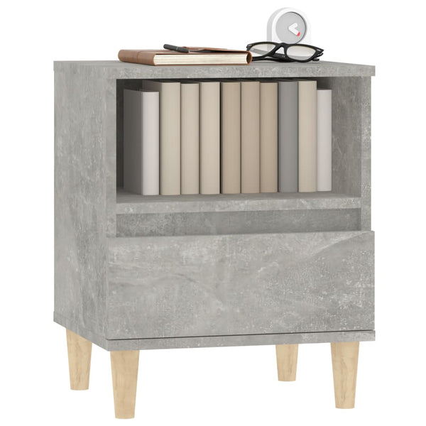 Nachttische 2er Set Betongrau 40x35x50 cm