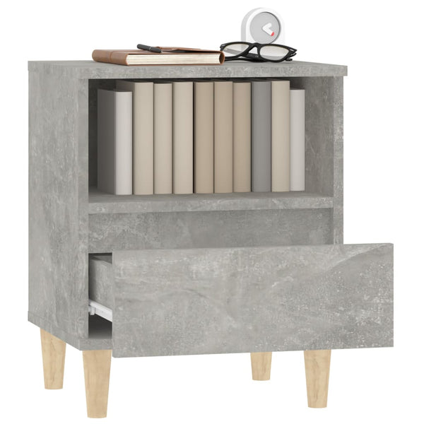 Nachttische 2er Set Betongrau 40x35x50 cm