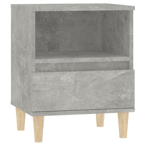 Nachttische 2er Set Betongrau 40x35x50 cm