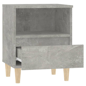 Nachttische 2er Set Betongrau 40x35x50 cm