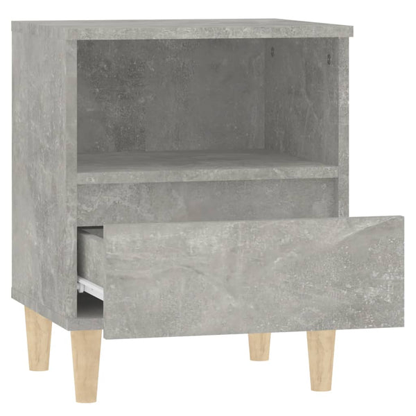Nachttische 2er Set Betongrau 40x35x50 cm