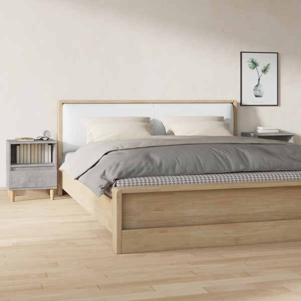 Nachttische 2er Set Betongrau 40x35x50 cm