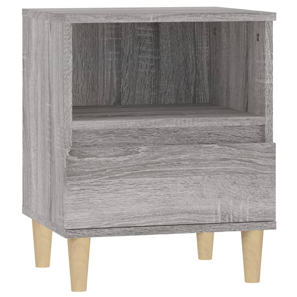 vidaXL Sonoma Grey Nightstand 40x35x50 cm