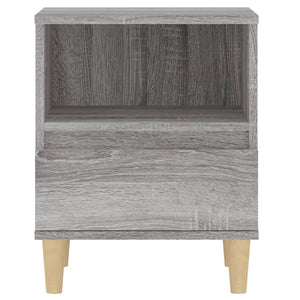 Nachttische 2er Set Grau Sonoma 40x35x50 cm