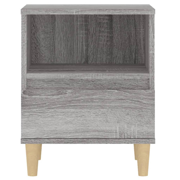 Nachttische 2er Set Grau Sonoma 40x35x50 cm