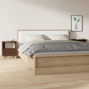 Nachttische 2er Set Braun Eichenoptik