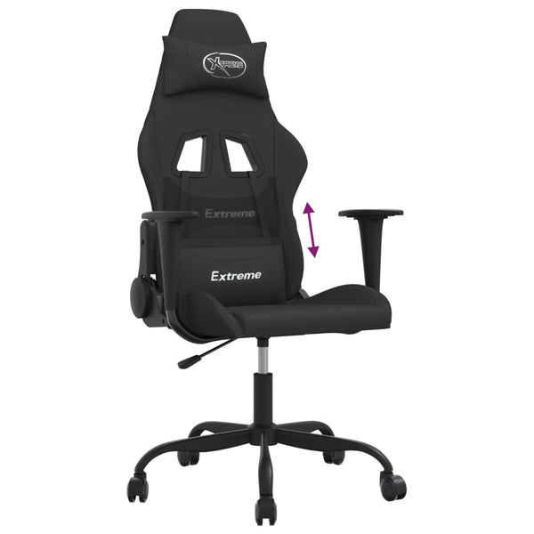 Gaming-Stuhl Schwarz Stoff