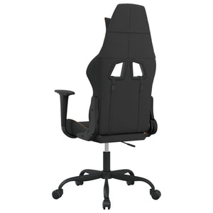 Gaming-Stuhl Schwarz und Orange Stoff