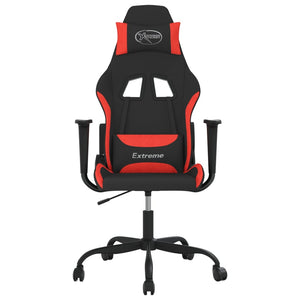 Gaming-Stuhl Schwarz und Rot Stoff