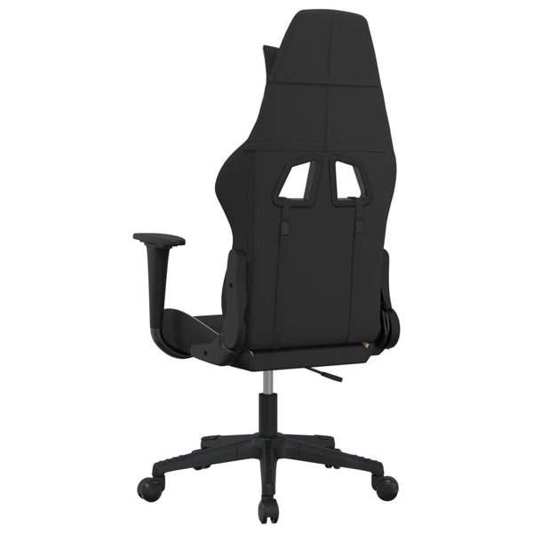 Gaming-Stuhl Schwarz und Creme Stoff