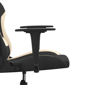 Gaming-Stuhl Schwarz und Creme Stoff