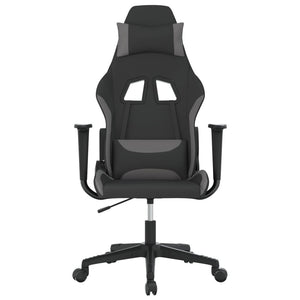 Gaming-Stuhl Schwarz und Hellgrau Stoff