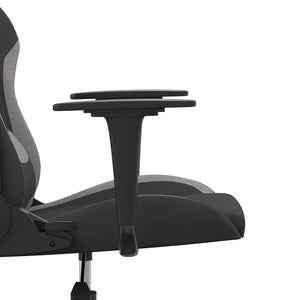Gaming-Stuhl Schwarz und Hellgrau Stoff
