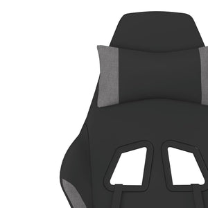 Gaming-Stuhl Schwarz und Hellgrau Stoff