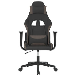 Gaming-Stuhl Schwarz und Taupe Stoff